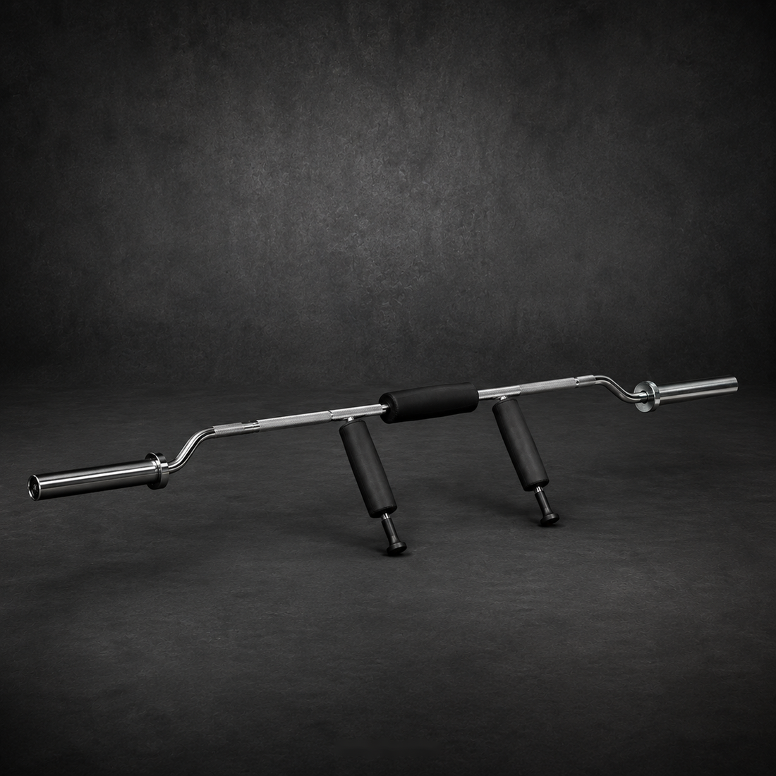 Holtmark Fitness specialty training bar product image on dark studio background