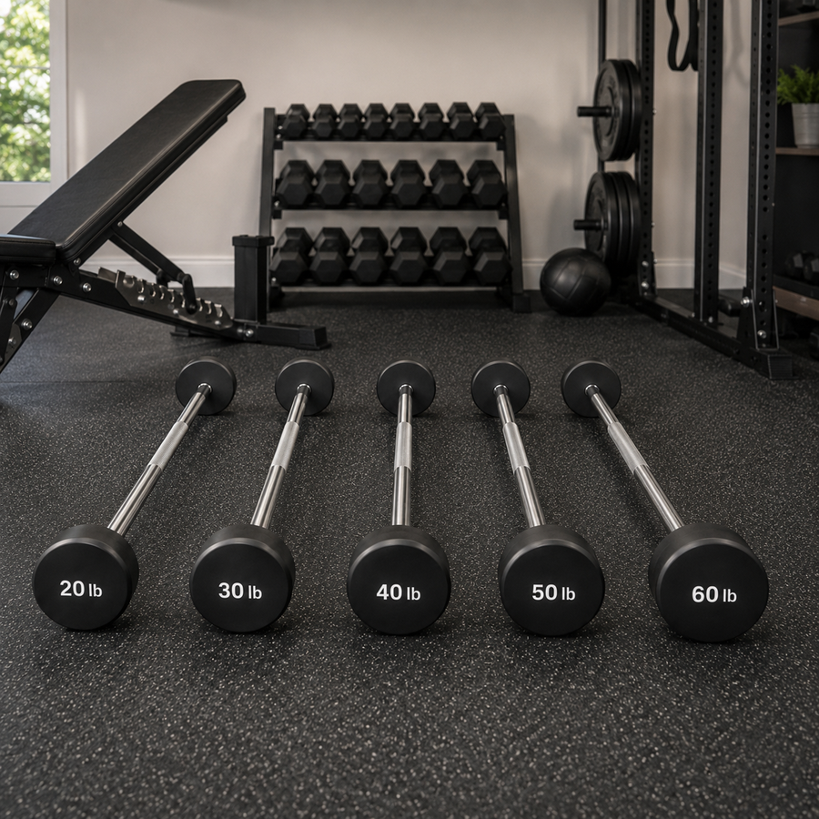 Stealth Series 200 LB Fixed Barbell Set