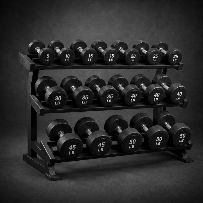 Holtmark Round Rubber Dumbbell Set