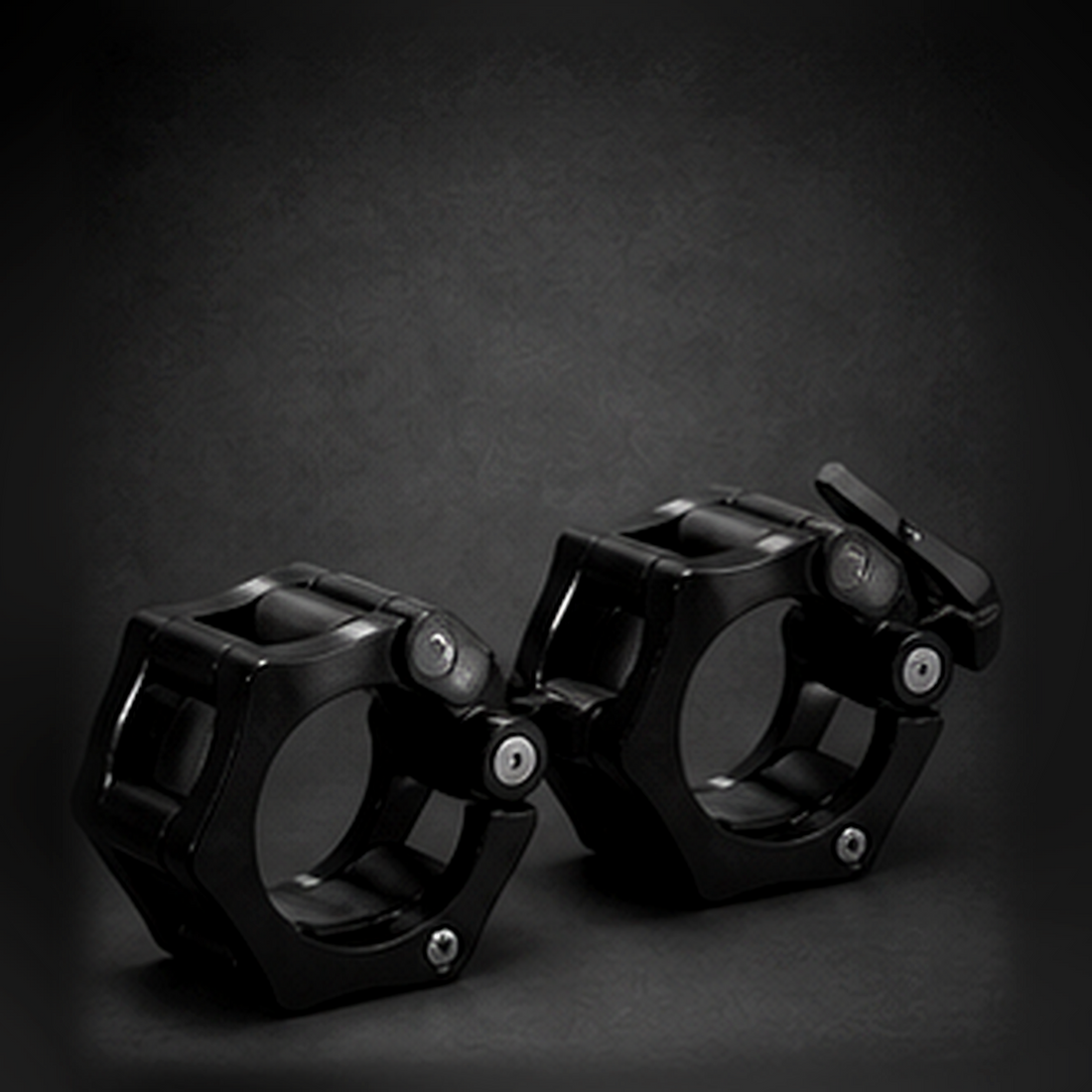 Holtmark Fitness Barbell Collars premium product image on dark studio background