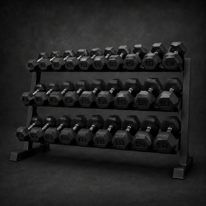 Holtmark Rubber Hex Dumbbell Set